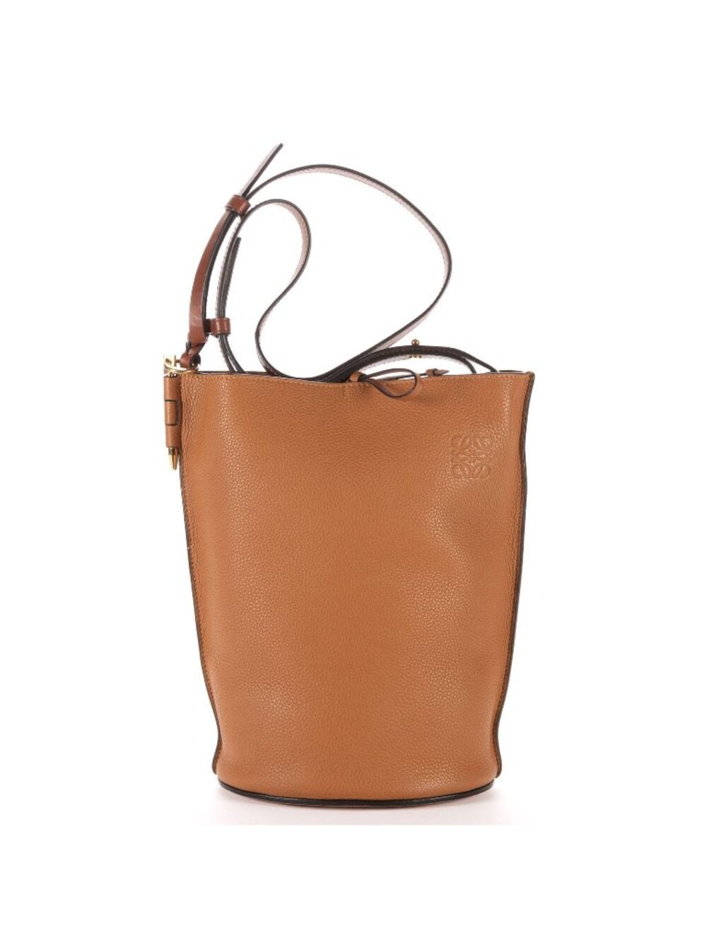 Loewe Gate Bucket Brown Grain Calfskin Leather